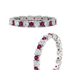 Load image into Gallery viewer, 0.85 Carat Alternating Size Round Diamond Eternity Ring