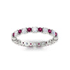 Load image into Gallery viewer, 0.85 Carat Alternating Size Round Diamond Eternity Ring