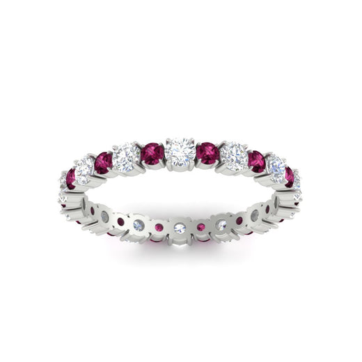 0.85 Carat Alternating Size Round Diamond Eternity Ring