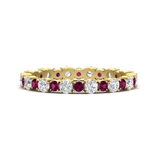 0.85 Carat Alternating Size Round Diamond Eternity Ring