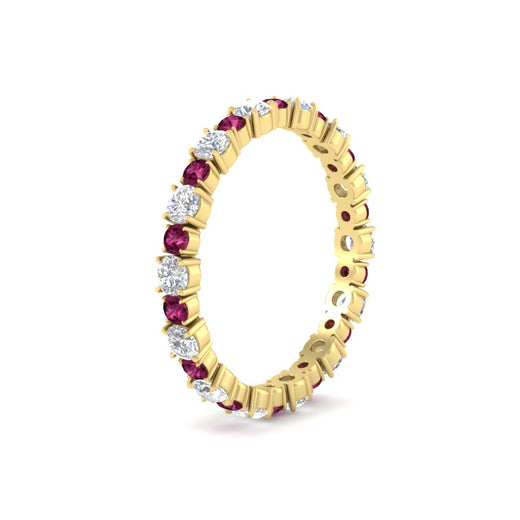 0.85 Carat Alternating Size Round Diamond Eternity Ring