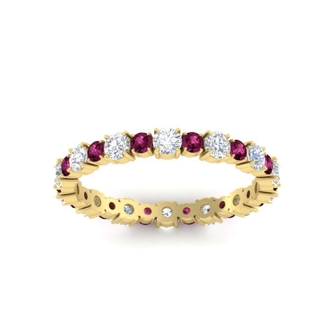 0.85 Carat Alternating Size Round Diamond Eternity Ring