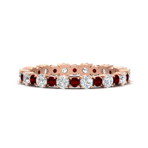 0.85 Carat Alternating Size Round Diamond Eternity Ring