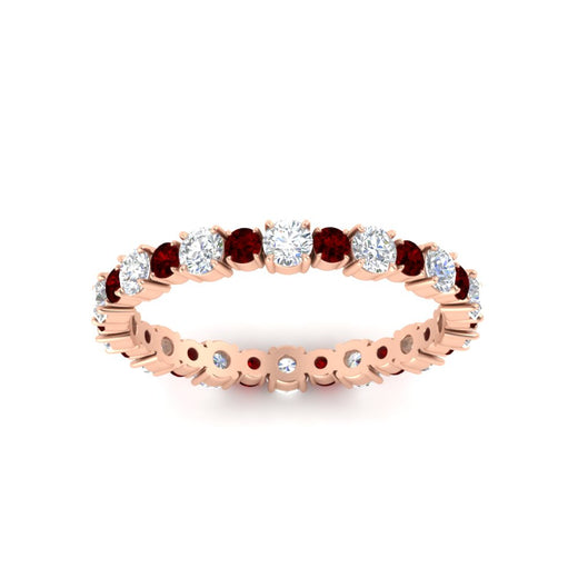 0.85 Carat Alternating Size Round Diamond Eternity Ring