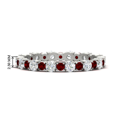 0.85 Carat Alternating Size Round Diamond Eternity Ring