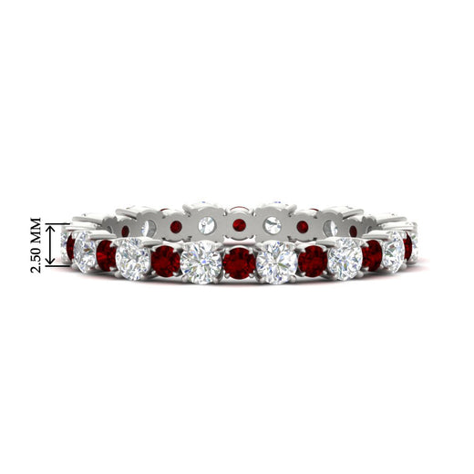 0.85 Carat Alternating Size Round Diamond Eternity Ring