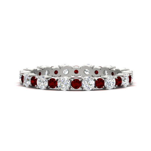 0.85 Carat Alternating Size Round Diamond Eternity Ring