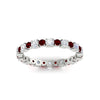 Load image into Gallery viewer, 0.85 Carat Alternating Size Round Diamond Eternity Ring