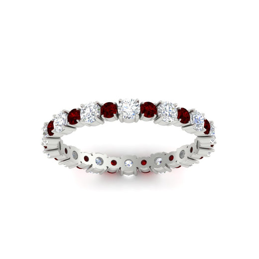 0.85 Carat Alternating Size Round Diamond Eternity Ring