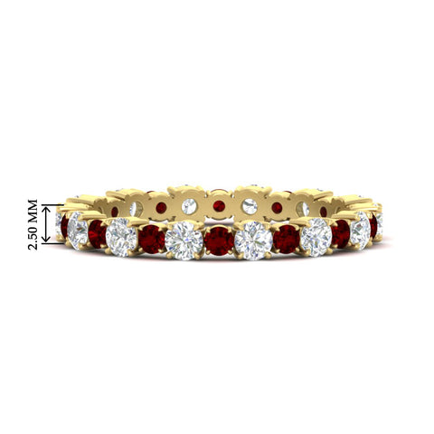 0.85 Carat Alternating Size Round Diamond Eternity Ring