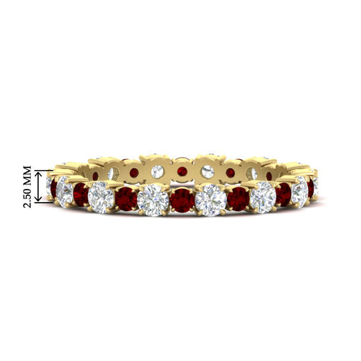 0.85 Carat Alternating Size Round Diamond Eternity Ring