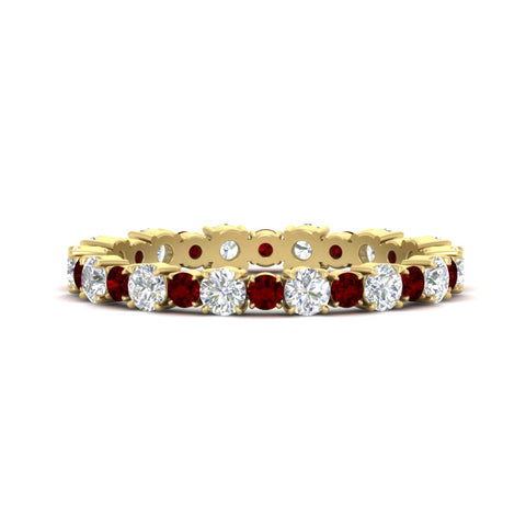 0.85 Carat Alternating Size Round Diamond Eternity Ring