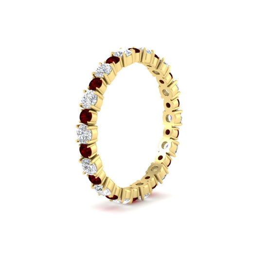 0.85 Carat Alternating Size Round Diamond Eternity Ring