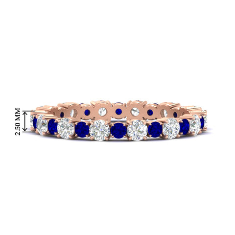 0.85 Carat Alternating Size Round Diamond Eternity Ring