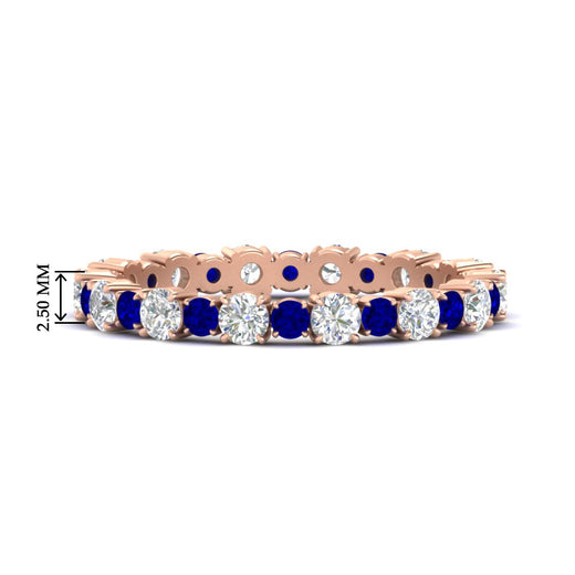 0.85 Carat Alternating Size Round Diamond Eternity Ring
