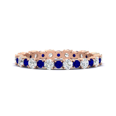 0.85 Carat Alternating Size Round Diamond Eternity Ring