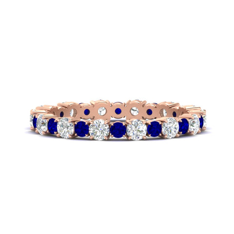 0.85 Carat Alternating Size Round Diamond Eternity Ring