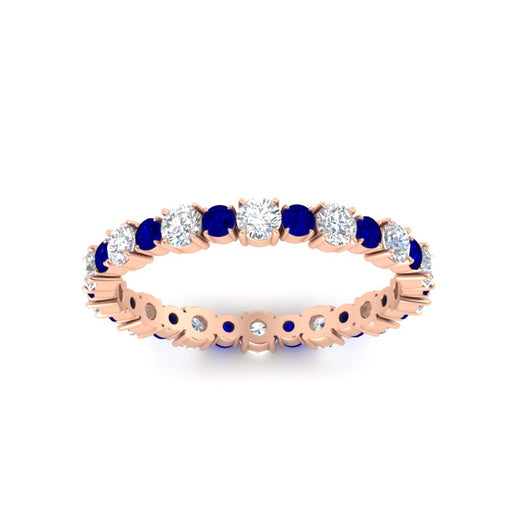 0.85 Carat Alternating Size Round Diamond Eternity Ring