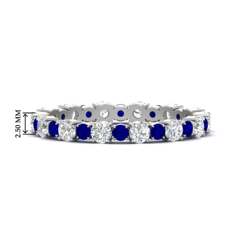 0.85 Carat Alternating Size Round Diamond Eternity Ring