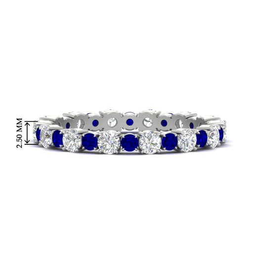 0.85 Carat Alternating Size Round Diamond Eternity Ring