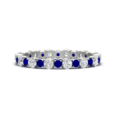 0.85 Carat Alternating Size Round Diamond Eternity Ring