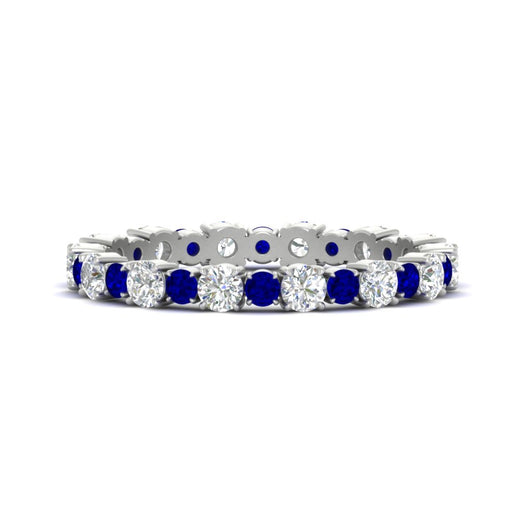 0.85 Carat Alternating Size Round Diamond Eternity Ring