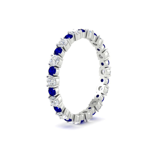 0.85 Carat Alternating Size Round Diamond Eternity Ring
