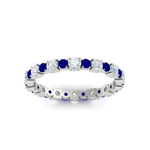0.85 Carat Alternating Size Round Diamond Eternity Ring