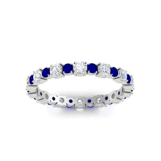 0.85 Carat Alternating Size Round Diamond Eternity Ring