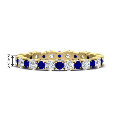 0.85 Carat Alternating Size Round Diamond Eternity Ring