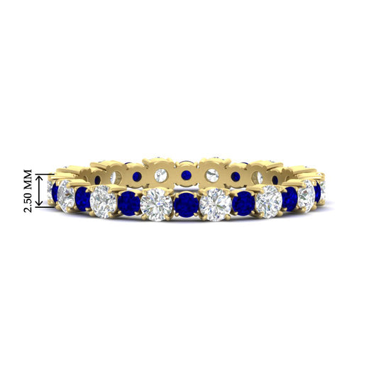 0.85 Carat Alternating Size Round Diamond Eternity Ring