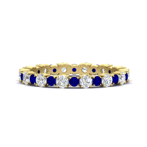 0.85 Carat Alternating Size Round Diamond Eternity Ring