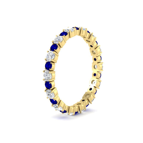 0.85 Carat Alternating Size Round Diamond Eternity Ring