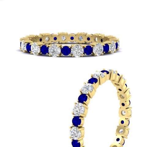 0.85 Carat Alternating Size Round Diamond Eternity Ring