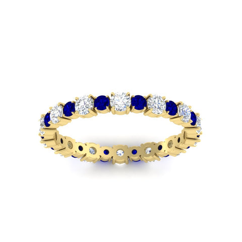 0.85 Carat Alternating Size Round Diamond Eternity Ring