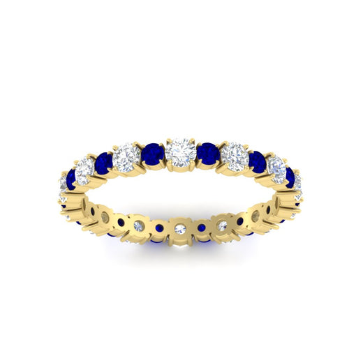 0.85 Carat Alternating Size Round Diamond Eternity Ring