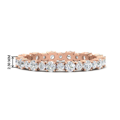 0.85 Carat Alternating Size Round Diamond Eternity Ring