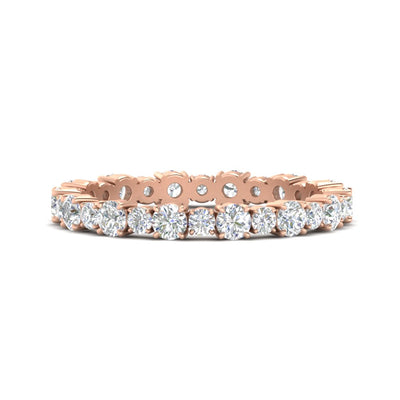 0.85 Carat Alternating Size Round Diamond Eternity Ring