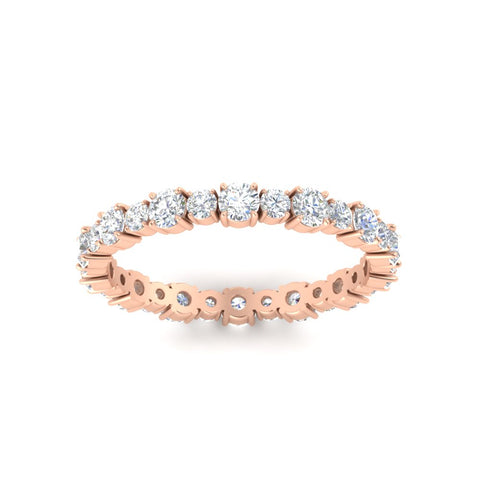 0.85 Carat Alternating Size Round Diamond Eternity Ring