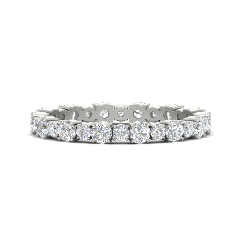 0.85 Carat Alternating Size Round Diamond Eternity Ring