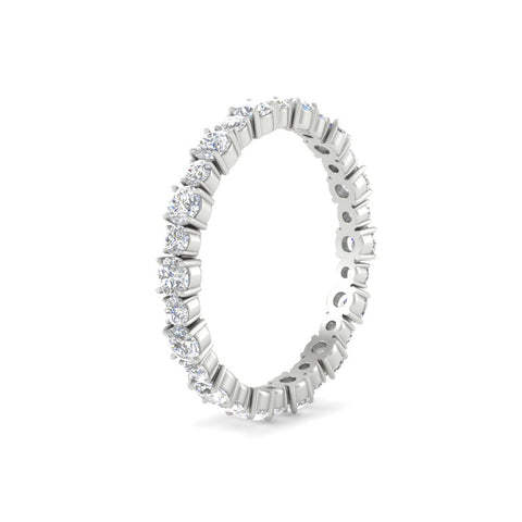 0.85 Carat Alternating Size Round Diamond Eternity Ring