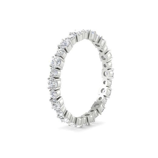 0.85 Carat Alternating Size Round Diamond Eternity Ring