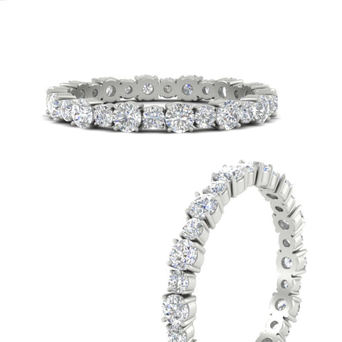 0.85 Carat Alternating Size Round Diamond Eternity Ring