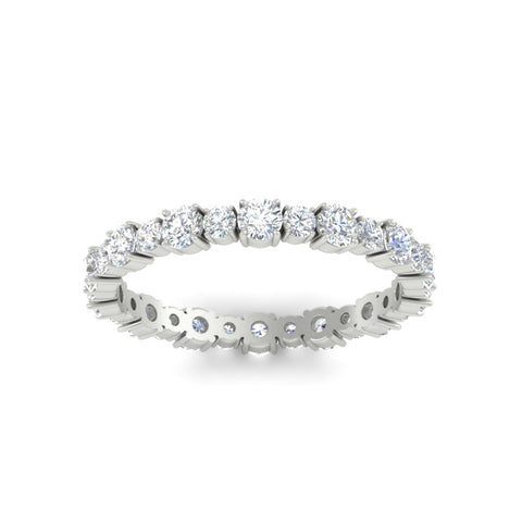 0.85 Carat Alternating Size Round Diamond Eternity Ring