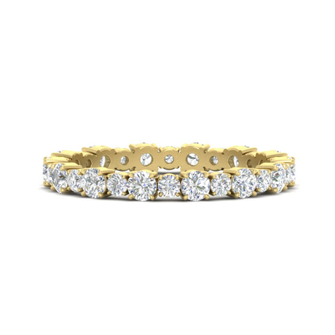 0.85 Carat Alternating Size Round Diamond Eternity Ring
