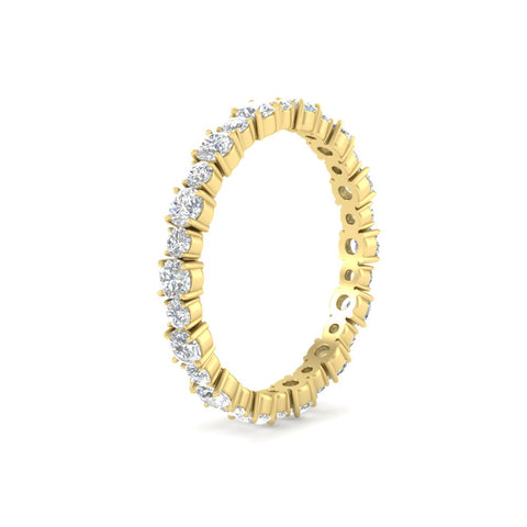 0.85 Carat Alternating Size Round Diamond Eternity Ring