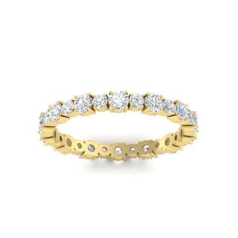 0.85 Carat Alternating Size Round Diamond Eternity Ring