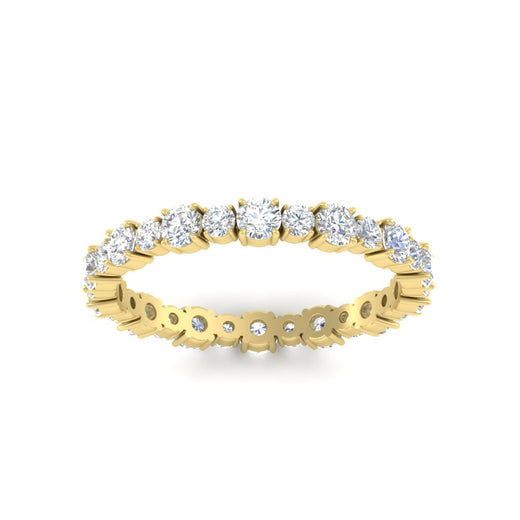 0.85 Carat Alternating Size Round Diamond Eternity Ring