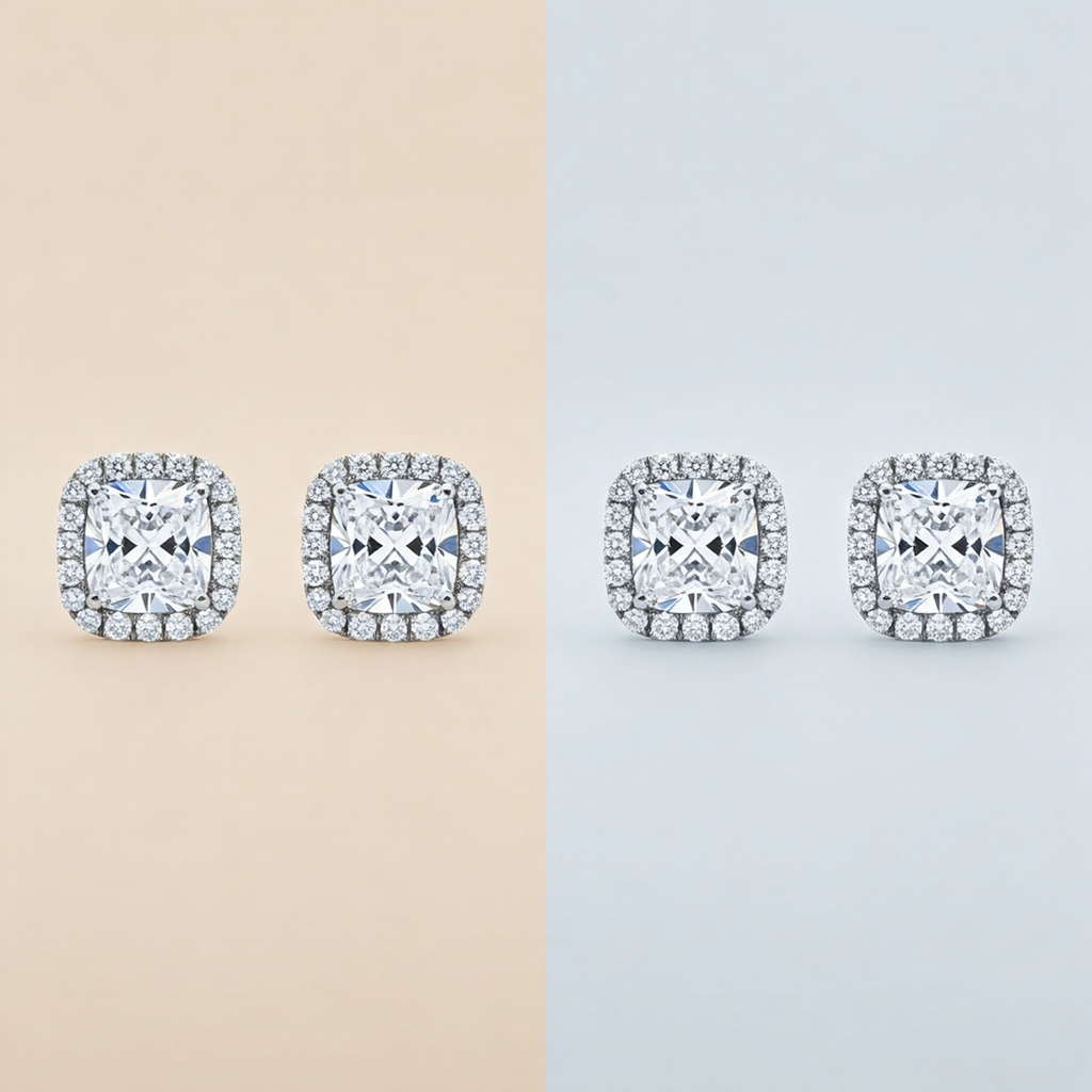 Natural vs Lab Grown Halo Diamond Earrings: Does Size Perception Change?