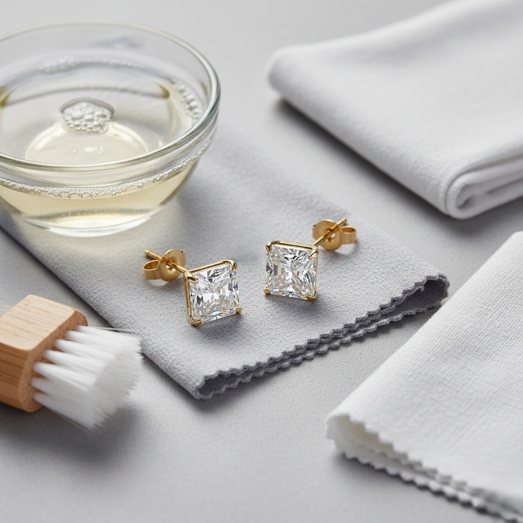 How to Clean Diamond Earrings Properly